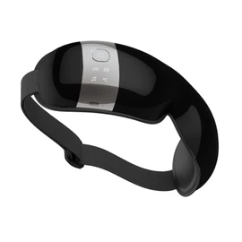 HubiCare Eye Massager with Heat, Vibration, Heated Massager for Migraines, Relaxation and Reduce Eye Strain, Dark Circles, Eye Bags, Dry Eyes (Black)