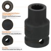 HARFINGTON 12-Point Impact Socket 1/2 Inch Drive 10mm Metric Cr-V