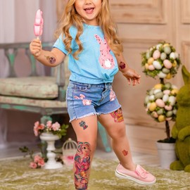 Tazimi 380 Styles (27 Sheets) Temporary Tattoo for kids-Full & Half Arm Tattoos Sleeves for Girls Boys Marine Life Space Ship Racing Car Forest Animals Dinosaur Cartoon Tattoos Stickers for Kids