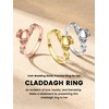 Bestyle Silver Claddagh Rings for Women Sterlling Silver Band Ring