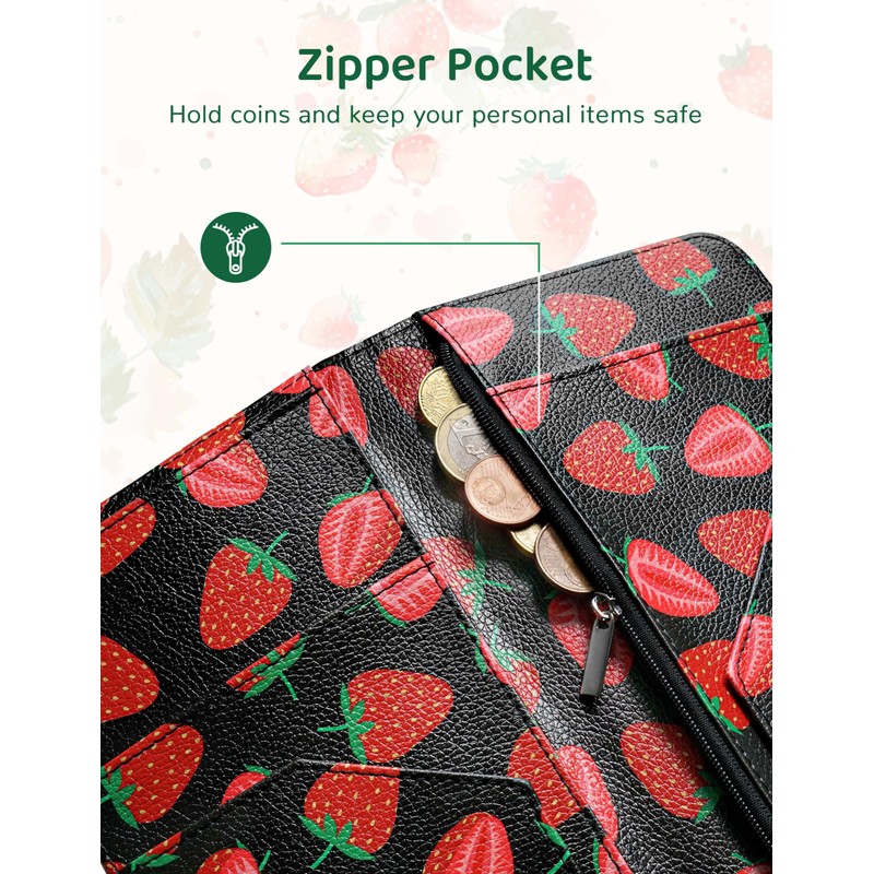 Server Book with Zipper Pocket and Magnetic Closure Server Booklet