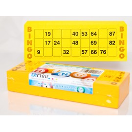 DiPrint 200 large printed Bingo cards for seniors system 15 from 90 yellow