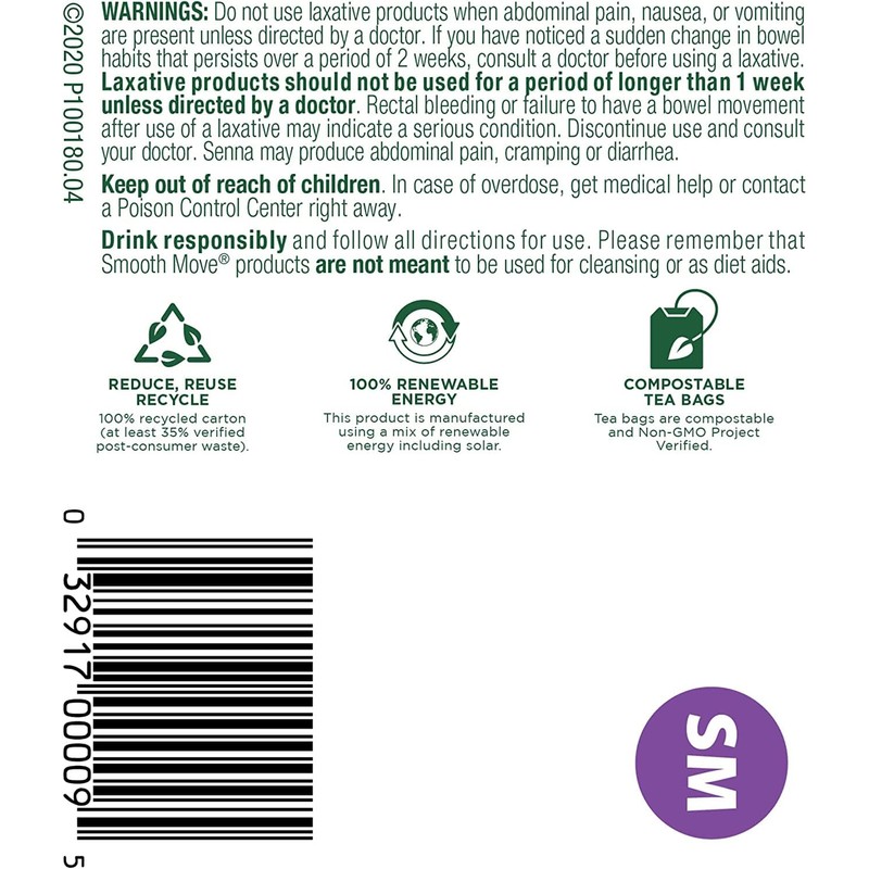 Traditional Medicinals Smooth Move Laxative Tea Bags, 16 Count