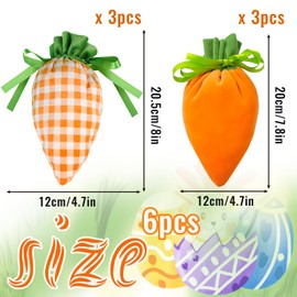 Easter Bunny Bags, badaren Gift Bags Easter Carrots, Easter Bags Bag with Handles, Easter Candy Bag Carrots, Easter Bunny Bags with Ears, Easter Bunny Bag, Gift Bags Easter Set (Carrot)