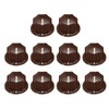sourcing map 10pcs Brown Guitar Effect Pedal Knob, 7/16" Plastic