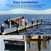 VEITHI Dock Bumper Black,Dock Bumper Guard with Screws,Boat Dock Bumper