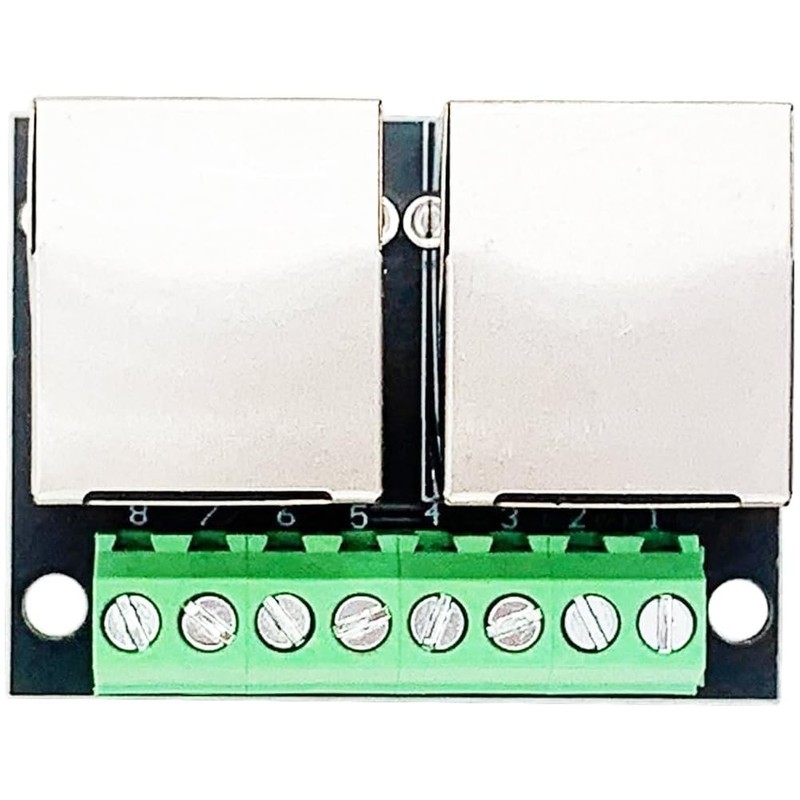 XIFUHUI 2pcs RJ45 Ethernet Breakout Board Single Socket Adapter, 2.54