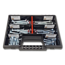 60-Piece Round-Head Screw Carriage Screws - S Box // Screw Set Assortment Box Screw Case DIN 603