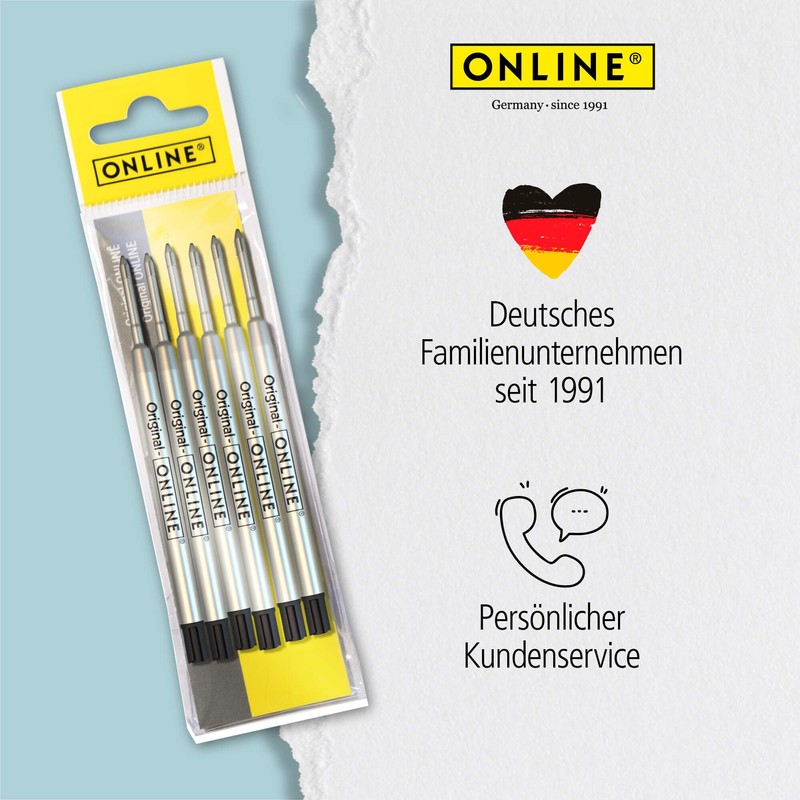 Online 6x Compatible Parker Ballpoint Pen Refills G2 Format Line