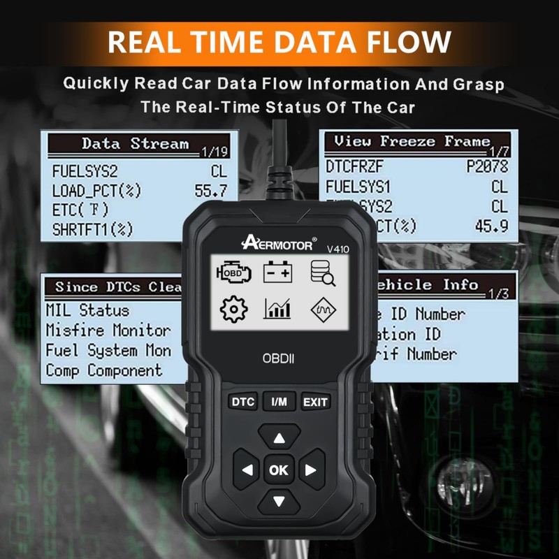 OBD2 Scanner, V410 Car Scanner Diagnostic Tool: Engine Fault Code