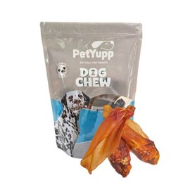 Water Buffalo Ear with Meat Dog Chew - Pack of 20