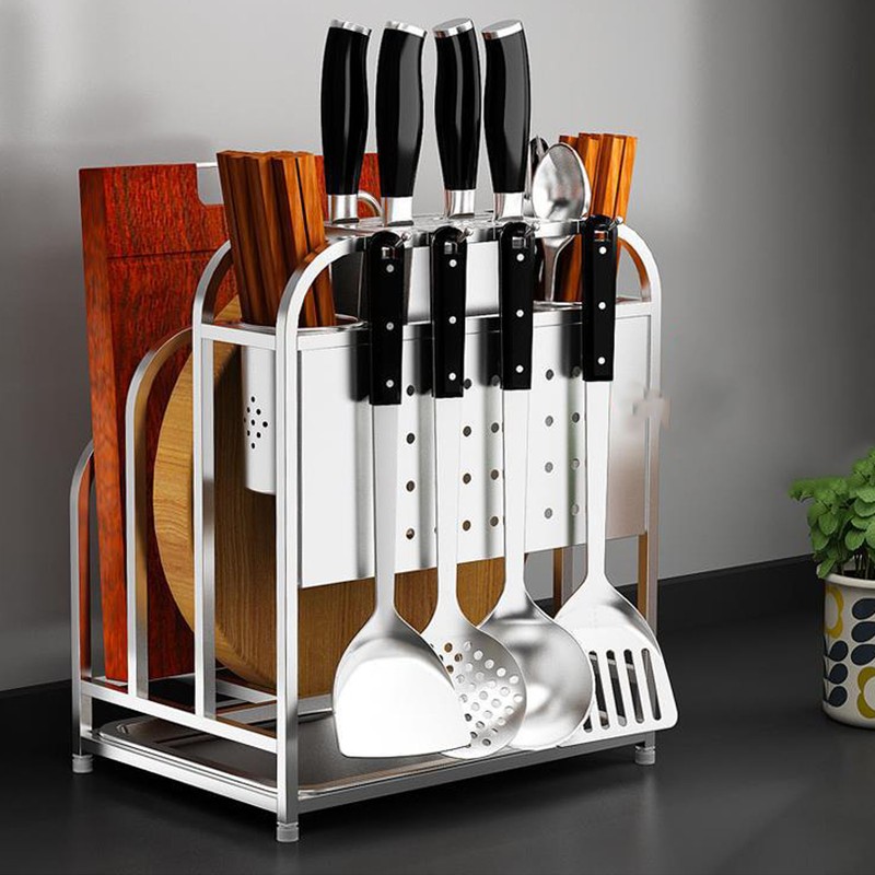 Kitchen Utensils Organizer Stainless Steel Cutting Board Chopsticks Spoons Kitchen