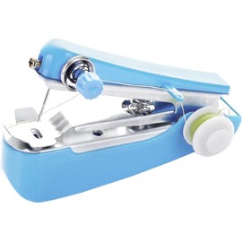 Blue Mini Sewing Machine, Hand Sewing Machine, Mini Portable Sewing Machine, Small Hand Sewing Machine, Mini Manual Single Stitch Sewing Machine, Suitable for Clothing, Cutain, DIY, Household