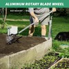 BARAYSTUS Rotary Cultivator Tool, Adjustable Garden Hand Tiller Cultivator, Long