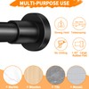 YNL Black Shower Curtain Rod 32-80 Inch Black, No-slip, No