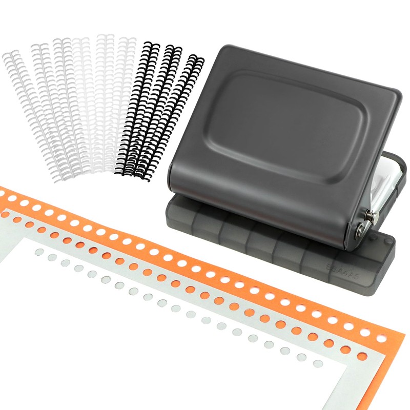 QWORK® 10 Holes Binder for Planners, Suitable for A4/B5/A5 Paper,