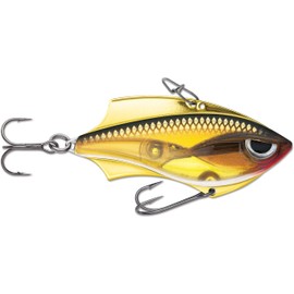 Rapala - Rap-V Blade Fishing Lure - Plastic/Metal Fishing Material - Bait for Fishing Soft Running Water - Variable Swimming Depth - Size 5cm/10g - Gold