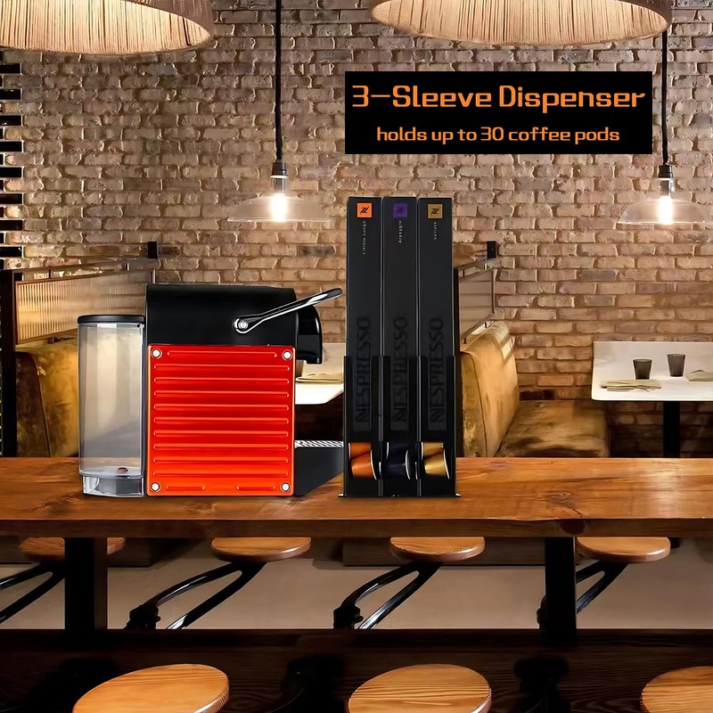 Sonhomay Coffee Pod Holder, 3-Sleeve Coffee Capsules Storage Countertop Organizer