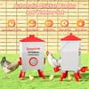 ZenxyHoC 3.6 Gal Chicken Feeder and Waterer Set with Anti-Roost