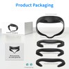 3-Pack Breathable Foam Face Pad & Sweat-Proof PU Leather &