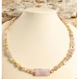 Kunzite Natural Kunzite  Stones Necklace For Highest Protection And Purification