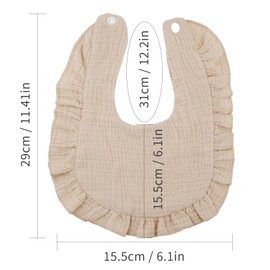 QuiblTern 8-Pack Muslin Baby Bibs Baby Drool Bibs Cotton Bandana Bibs for Baby Boy, Girls,Unisex,Drooling and Teething Bibs for Infant, Newborn, 0-24 Months