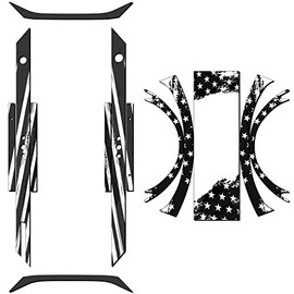 Graphics for OneWheel Plus XR, Merica Matte Black Design, Rail and Fender Decals only, Earth SURF Designs by Senge Graphics Inc.