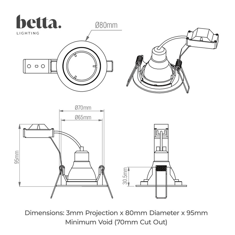 Saxby Cast 50W Modern Decorative Fixed Matt White Halogen GU10
