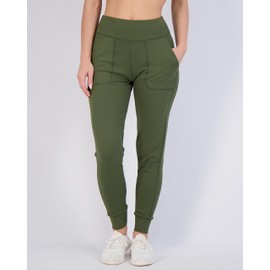 Real Essentials 3 Pack: Women's Workout Yoga Jogger Track Pants - High Waist Running Athletic Sweatpants with Pockets - Set 2, M