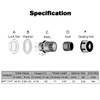 LeMotech 5 Pack NPT 1-1/4" Cable Glands Waterproof Adjustable 24-32mm