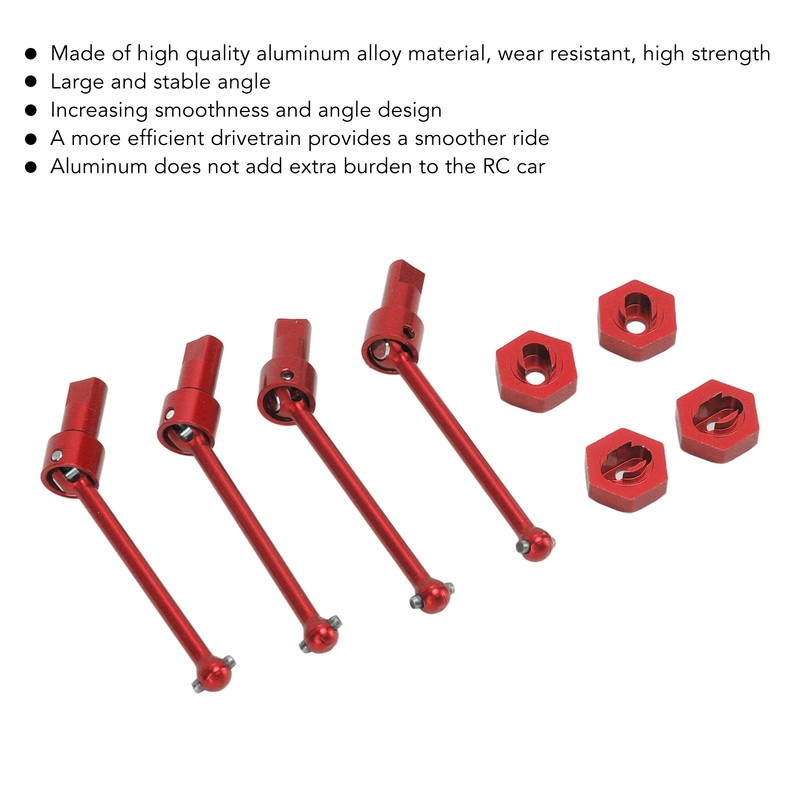 Front Rear Drive Shaft Aluminum Alloy Driveshaft CVD for Traxxas
