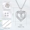 Vito Sterling Silver Initial Pendant Necklaces for Women, Cubic Zirconia