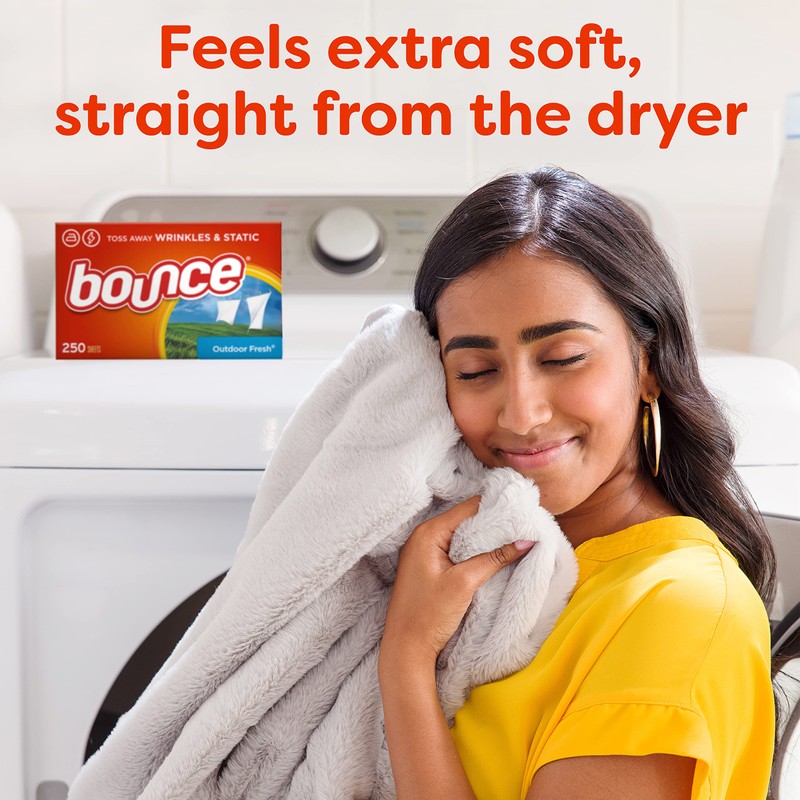 Bounce Fabric Softener Dryer Sheets, Outdoor Fresh Scent, 120 Count