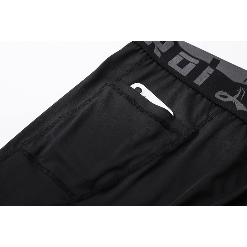 LAFROI Men's 3-Pack Quick Dry Cool Compression Fit Tights Shorts