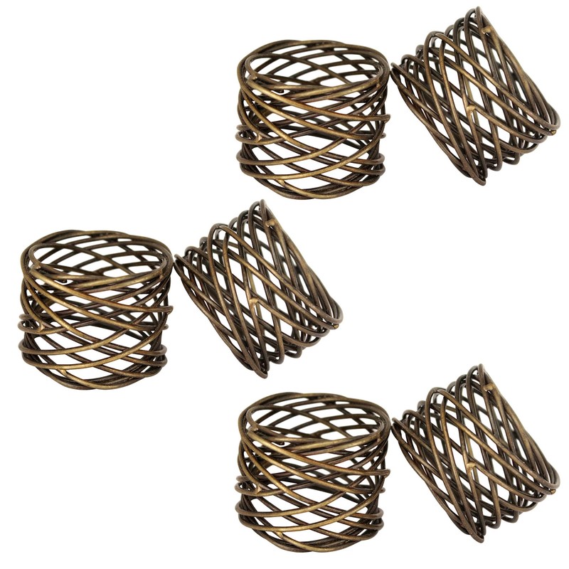 ITOS365 Handmade Round Mesh Napkin Rings Holder Dinning Table Parties