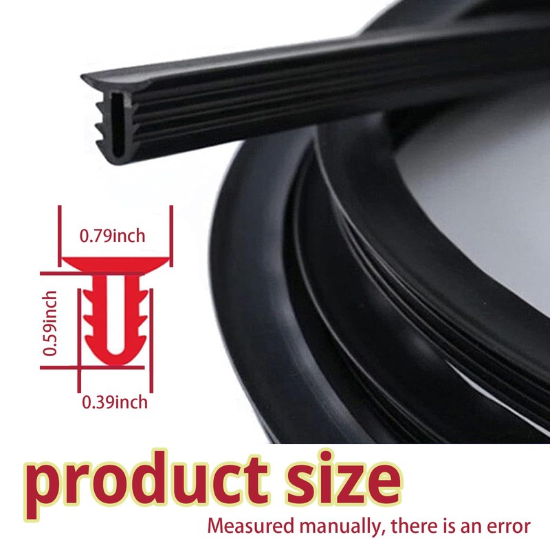 DACIRTY Dashboard Edge Trim Seal, 6.56Ft High Elastic Flexible Rubber