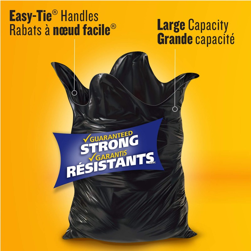 Glad Black Garbage Bags - Extra-Large 135 Litres - 20