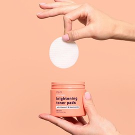 spa life Love & Light Brightening Toner Pads – For Uneven Skin Tone, Dark Spots & Discoloration, Clogged Pores, Dullness with Vitamin C, Niacinamide, & Hyaluronic Acid – Toner Pads for Face -  Moisturize & Hydrate Moisture Skincare