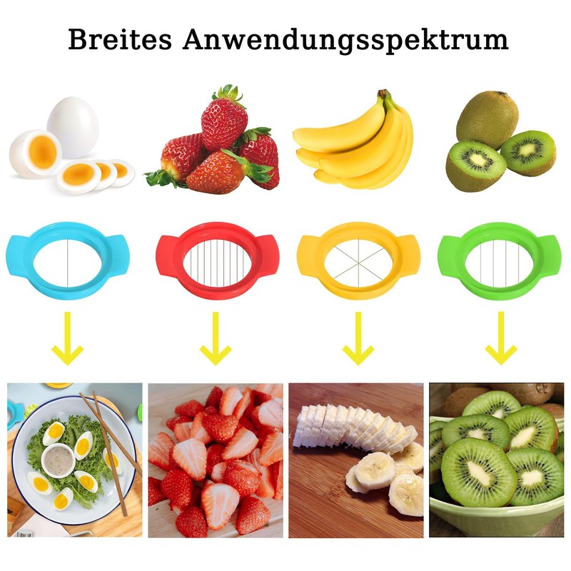Eierschneider, 4 in 1 Eierschneider für Schneiden von Gekochten Eiern,