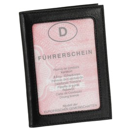 Leather ID Card Holder Credit Card Holder Car Folder Various Colours, black, ID wallet