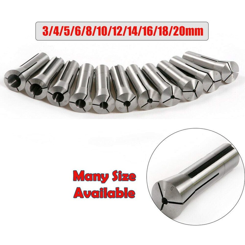 Collets, All Metric Sizes 2-25 mm Used On Bridgeport