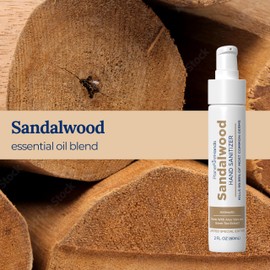 Sandalwood Lotion Hand Sanitizer | Travel Essential | TSA-Approved | Moisturizing Hand Lotion | Made with Aloe Vera & Essential Oils | Rich in Vitamin E | Cleanse & Moisturize | Travel Size | 3-Pack