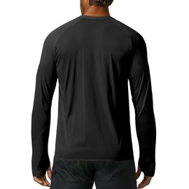 Zengjo Long Sleeve Workout Shirts for Men Thumb Holes Moisture Wicking(Black,S)
