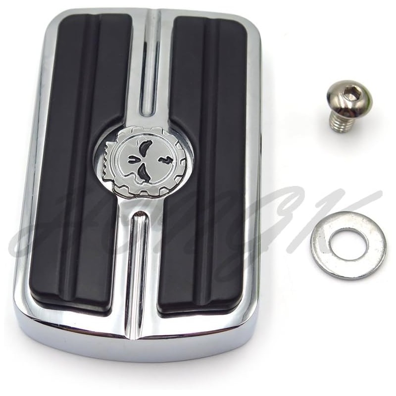 Chromed Willie G Skull Foot Large Brake Pedal For Harley