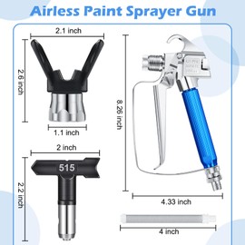 Zhengmy 12 Pcs Airless Paint Sprayer Gun with Nozzle Guard Spray Tips and Airless Paint Spray Gun Filter for Airless Spraying Machine Paint Accessories (515)
