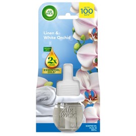 Air Wick Linen & White Orchid Liquid Electrical Single Refills 1x19ml, Lasting for up to 100 days, Air Freshener