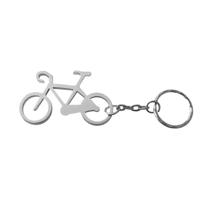 Sportigo ® Bicycle Keyring with Bottle Opener in Silver /