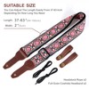 Nefelibata Banjo Strap 2" Wide Full Grain Leather Jacquard Embroidered
