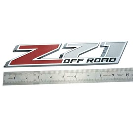 1x 10 Inch Big Z71 OFF Road Emblems Badge Replacement for GMC Chevy Silverado Sierra Suburban 2500hd (Red)