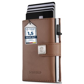 SF SCOFIELD Trinity Wallet, Pop Up Card Holder Men's with Coin Compartment 10 - 12 Cards, Credit Card Holder, RFID Protection, Card Wallet, Men's Wallet, Smart Wallet